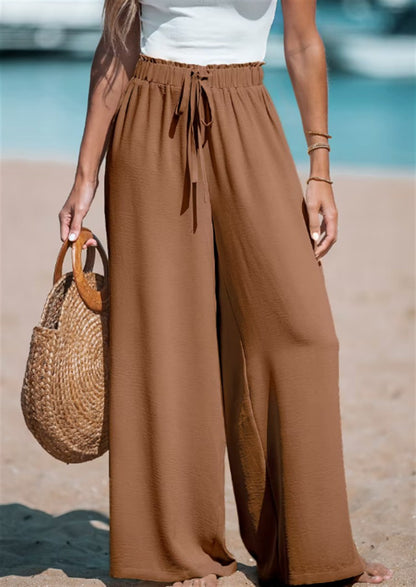 Women's High Waisted Wide Leg Drawstring Pants