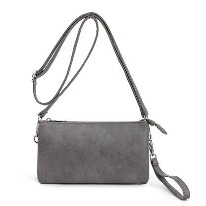 Envelope Style Crossbody Wallet Clutch with Zipper Closure