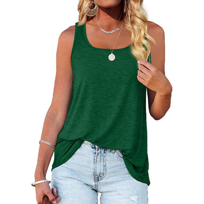 Basic Sleeveless Tank Top Casual Loose Fit Summer Tee