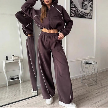 Women's 2 Piece Zip Hoodie Joggers Lounge Set
