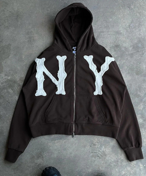 Unisex Oversized Chenille Zip-Up Hoodie
