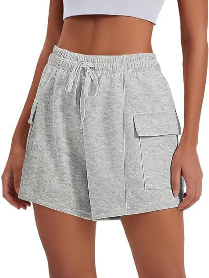Women's High-Waisted Drawstring Cargo Shorts – Casual Summer Shorts