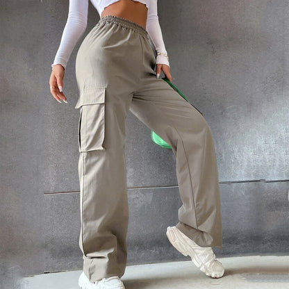 Women's High Waist Wide Leg Cargo Pants Loose Fit Trousers