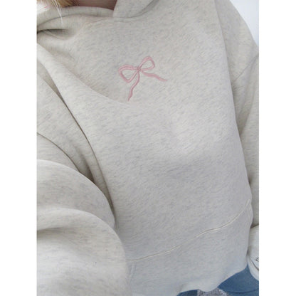 Women's Coquette Bow Oversized Hoodie Pullover