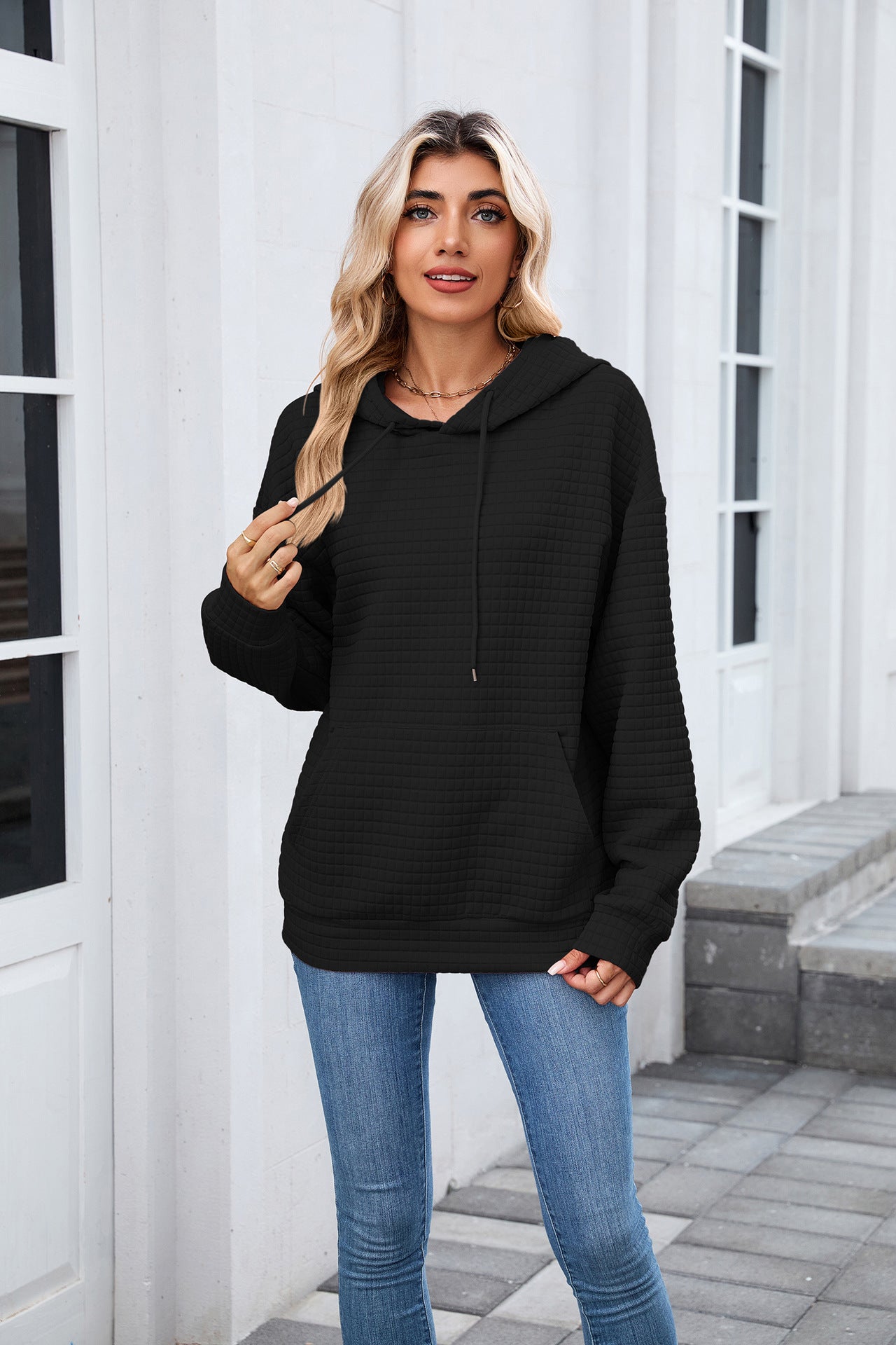 Casual Oversized Hooded Sweatshirt with Pockets for Women