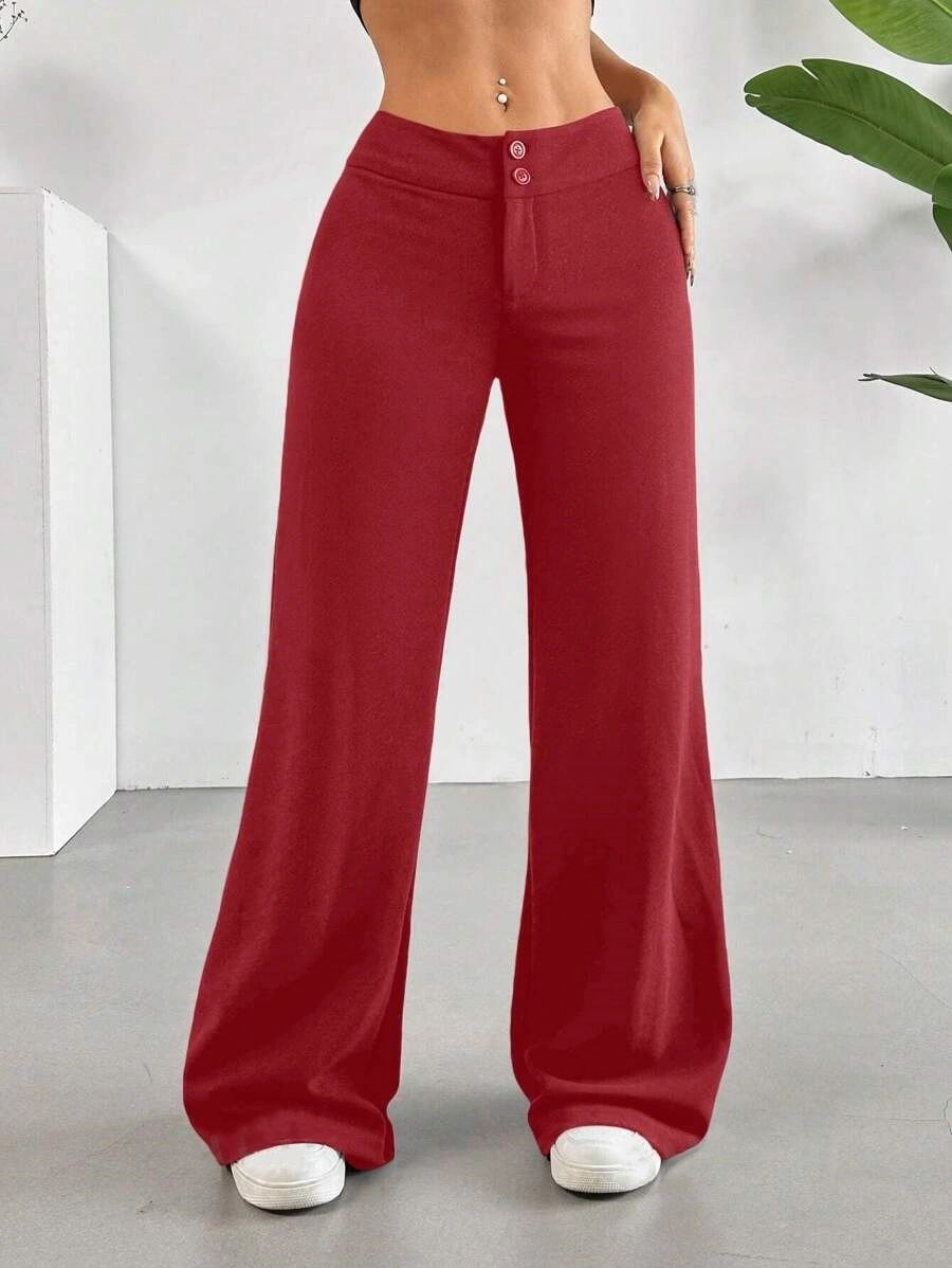 Black High Waist Wide Leg Palazzo Pants for Women