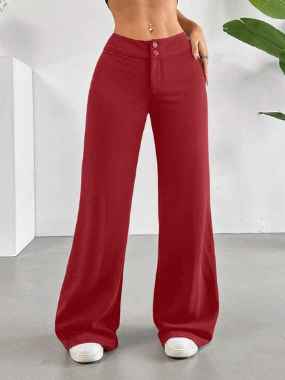 Black High Waist Wide Leg Palazzo Pants for Women
