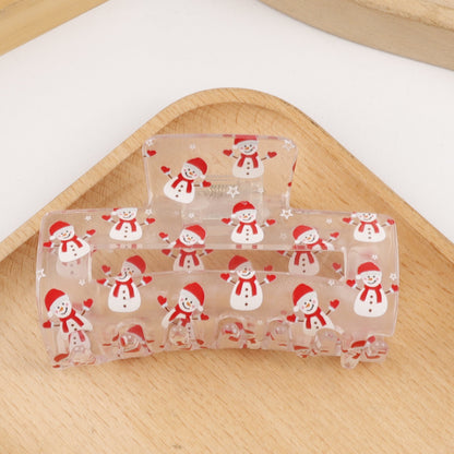 Assorted Christmas Clear Jelly Hair Claw Clips