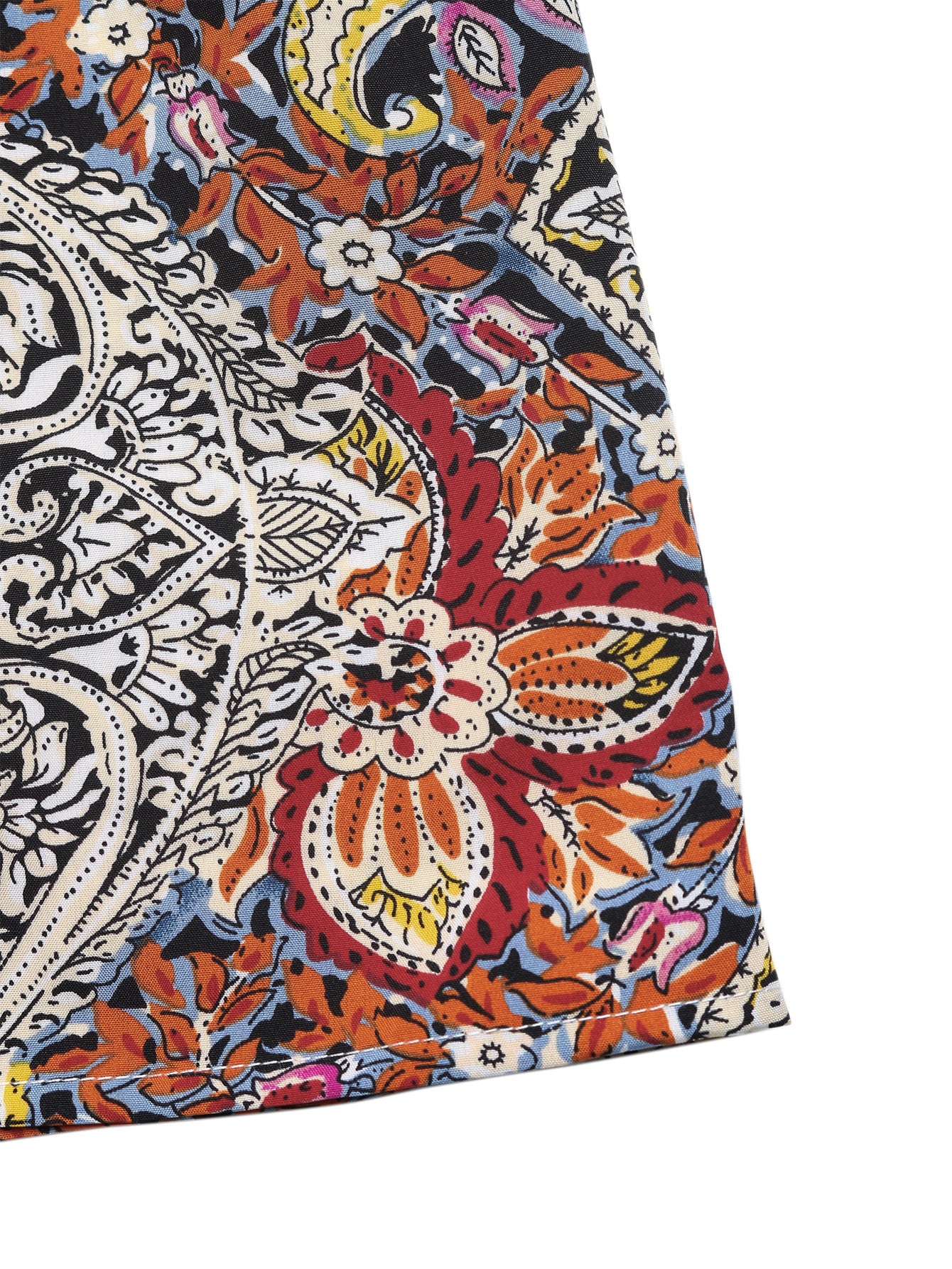 Boho Paisley Sleeveless Midi Dress Tassel Vacation