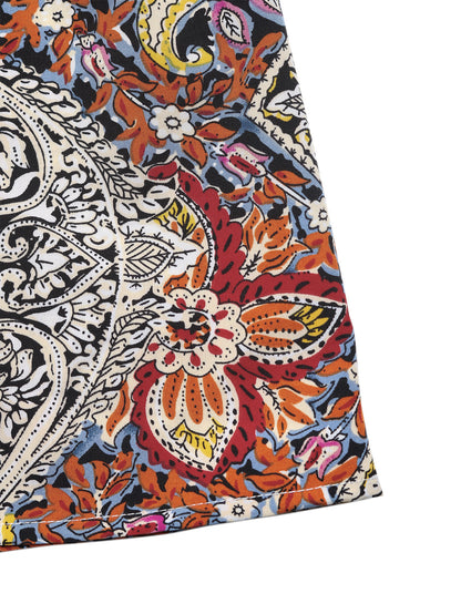 Boho Paisley Sleeveless Midi Dress Tassel Vacation