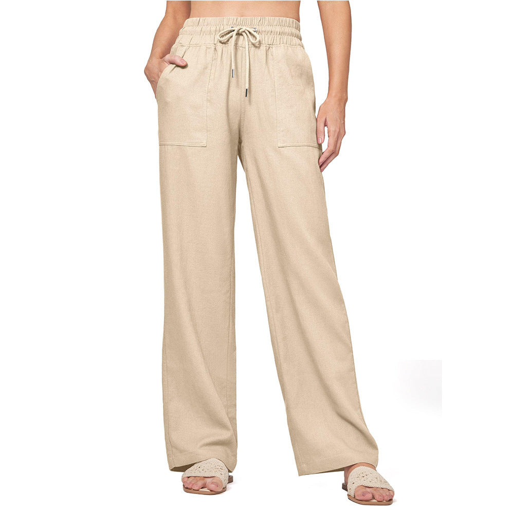 Women High Waist Straight Leg Lounge Pants Casual Loose Fit