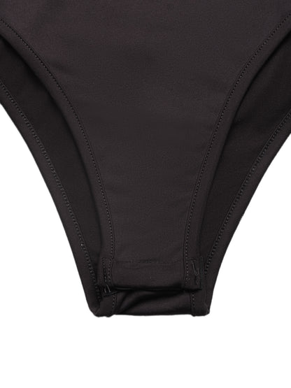 Solid Halter Cutout Bodysuit Sexy Sleeveless Bodycon Top