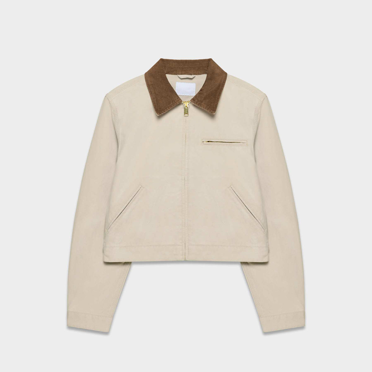 Women's Cropped Barn Jacket Vintage Workwear Zip