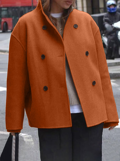 Women's Oversized Double Breasted Wool Cashmere Coat