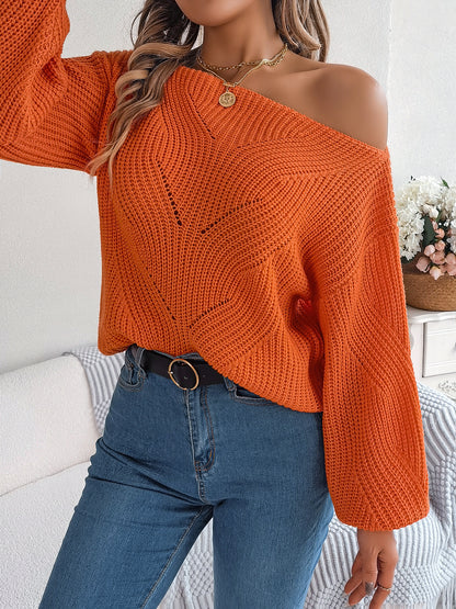 2025 Fall/Winter V-neck Cable Knit Pullover Sweater, Casual Stylish Sweater