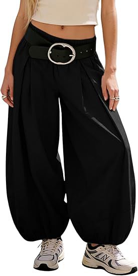 Women's Loose Wide Leg Pants Elastic Waist Casual Trousers