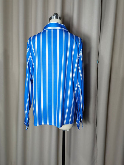 Women's Striped Long Sleeve Business Casual Shirt