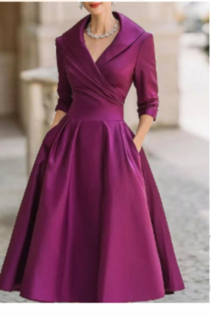 Elegant Long Sleeve Maxi Dress Women Formal Cocktail Party