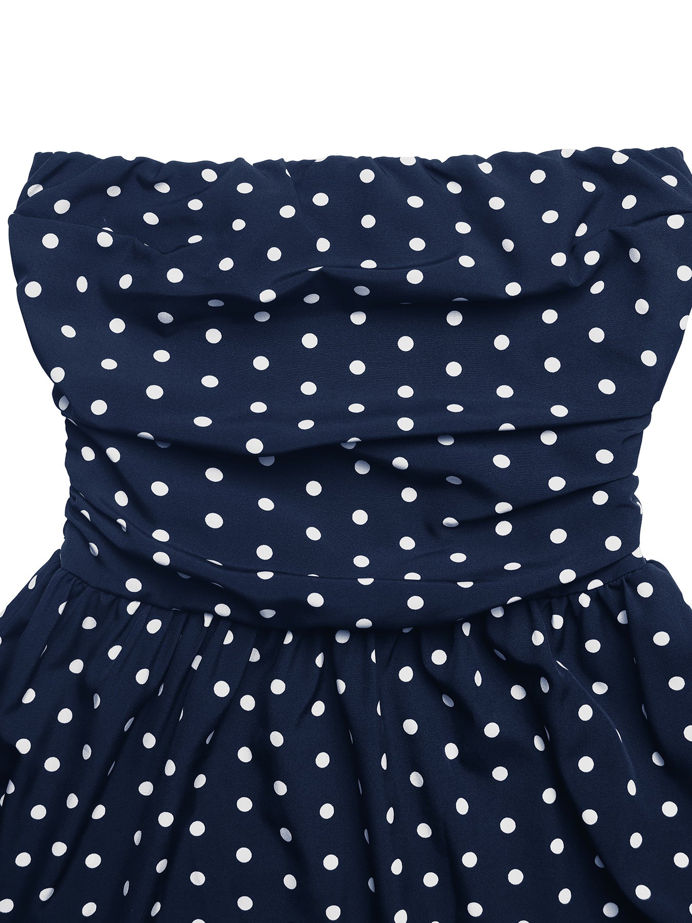 Strapless Polka Dot Maxi Dress Elegant Summer Dress