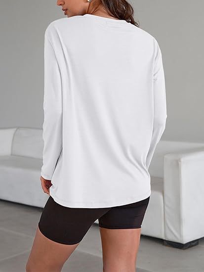 Women's Oversized Long Sleeve Crew Neck Boyfriend Tee