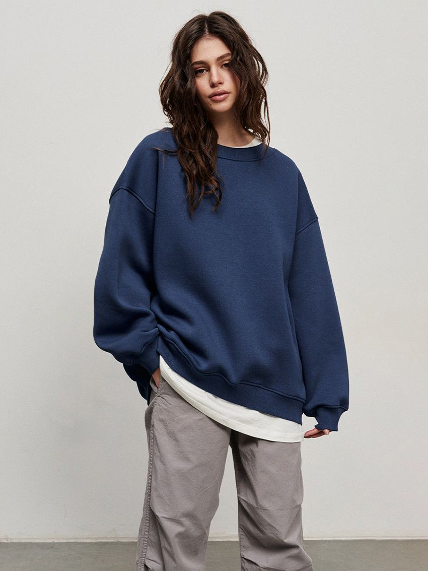 Women's Oversized Fleece Crewneck Sweatshirt
