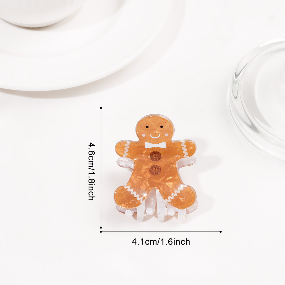 Christmas Claw Clips Gingerbread Santa Tree Snowflake