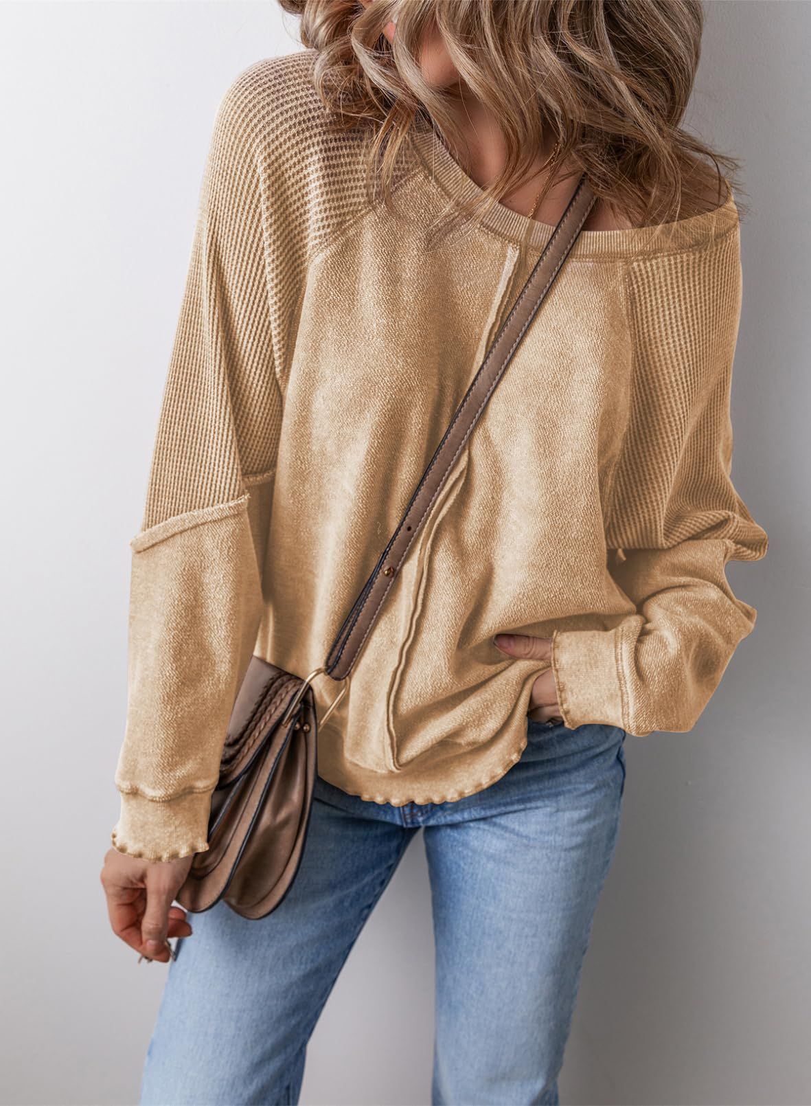 Oversized Crew Neck Long Sleeve Pullover Sweater