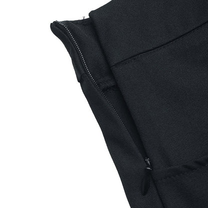 Belted High Waist Pencil Skirt Bodycon Mini Vintage Navy