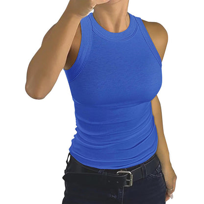 Women's Ribbed Racerback Tank Top Fitted Sleeveless Basic