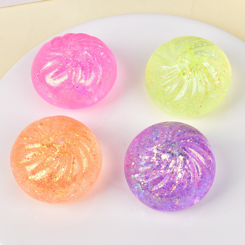 Glitter Dumpling Squishy Stress Ball Sensory Fidget Toy