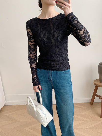 Floral Lace Sleeveless Bodysuit Sexy Mesh Tank Top