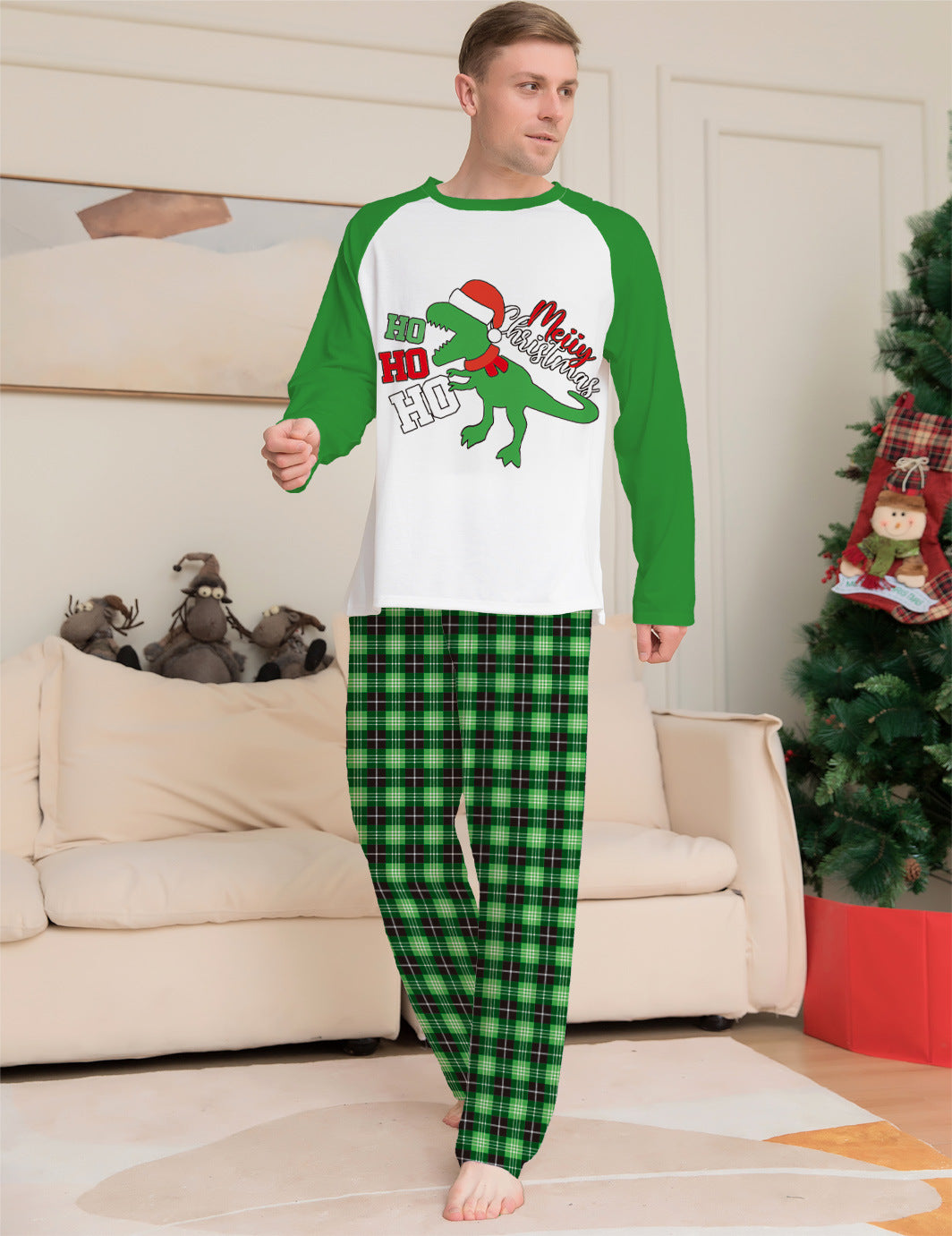 Cartoon Cute Print Parent-child Clothing Loungewear Christmas Pajamas