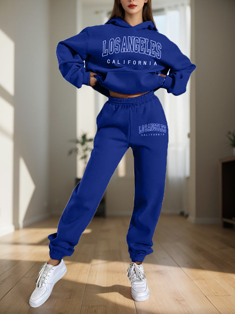 Women's Fleece Graphic Hoodie Jogger Set