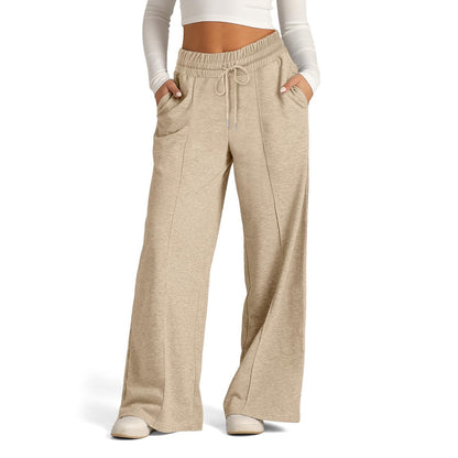 Women's High Waisted Wide Leg Drawstring Casual Pants