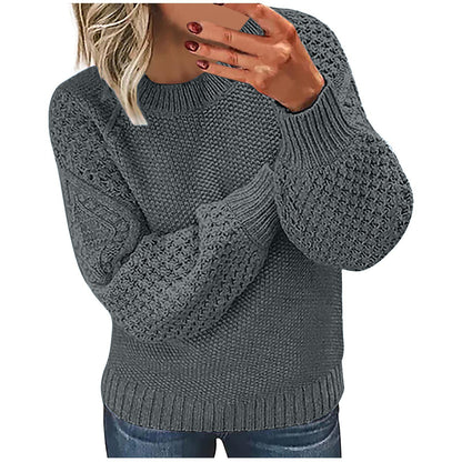 Cozy Chunky Knit Oversized Lantern Sleeve Sweater