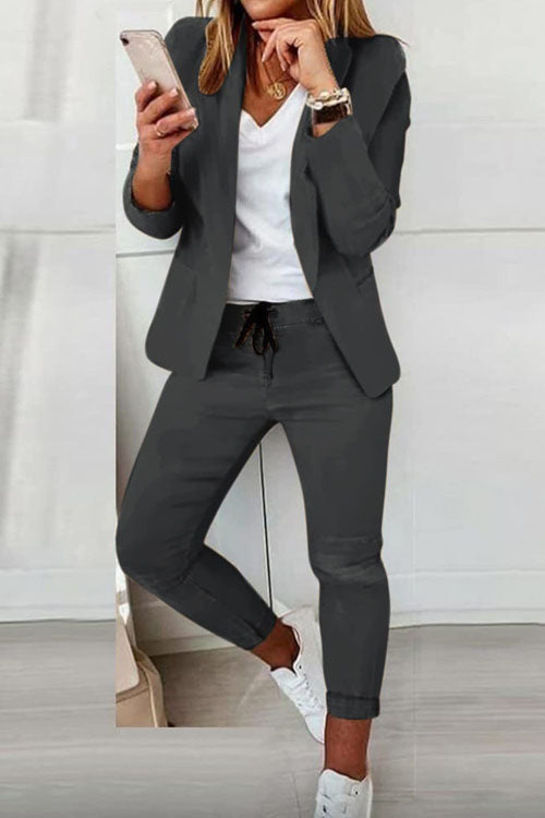 Women's Blazer Pants Set Casual Two Piece Suit Outfit
