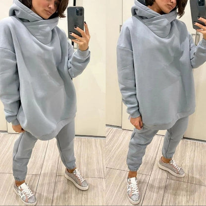 Women's Oversized Hoodie Jogger Two Piece Lounge Set