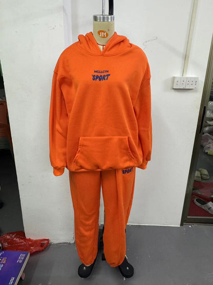 Women's Fleece Lined Graphic Hoodie Sweatpants Set