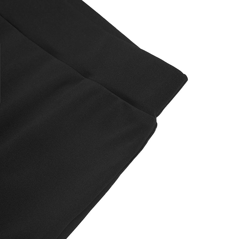 Black Peplum Two Piece Set Off Shoulder Flare Pants