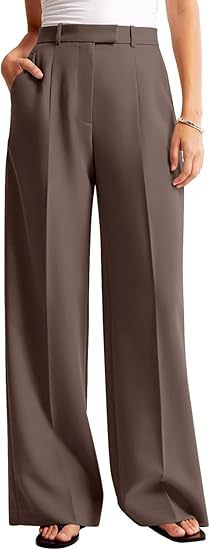 Women's High-Waisted Wide-Leg Pants – Elegant Business Trousers
