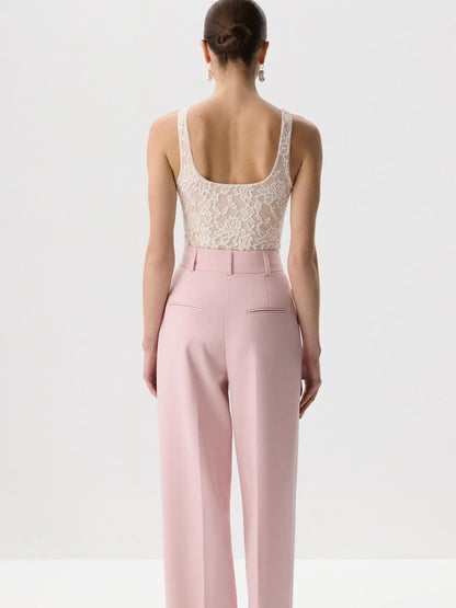 Floral Lace Sleeveless Bodysuit Sexy Mesh Tank Top