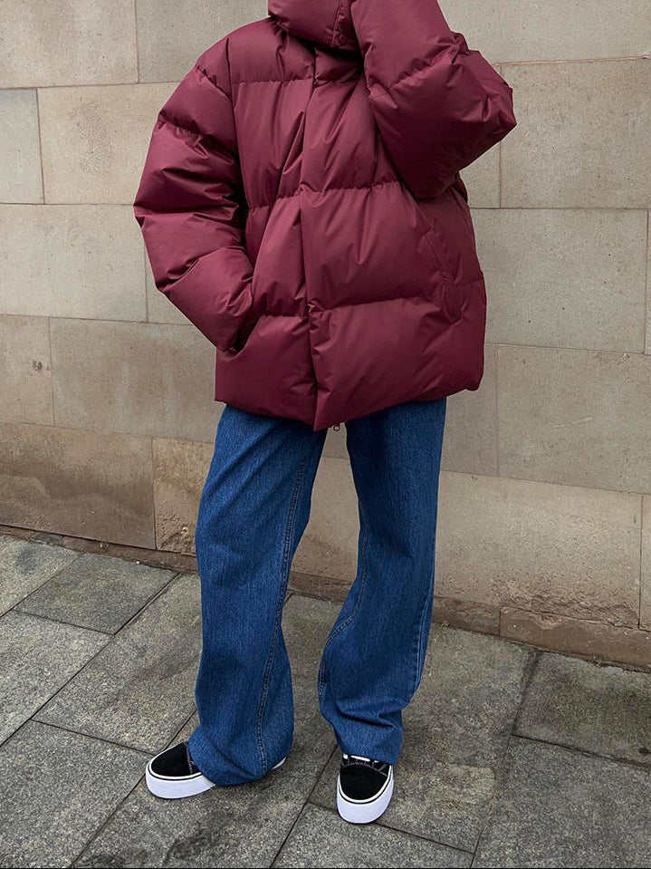 Women's Oversized Puffer Jacket Stand Collar Ultra Thick