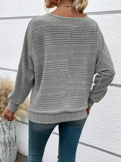 Women's Half Zip V Neck Long Sleeve Chenille Sweater