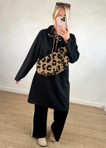 Oversized Hoodie Dress Long Sleeve Casual Pockets