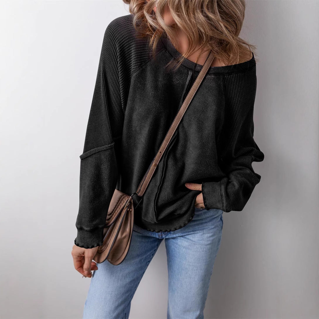 Oversized Crew Neck Long Sleeve Pullover Sweater