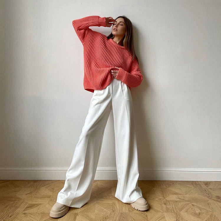 Women's High Waist Wide Leg Palazzo Pants Flowy Trousers