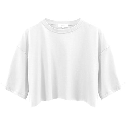 Summer Crop Cotton Tee Women’s Short Sleeve Street Style