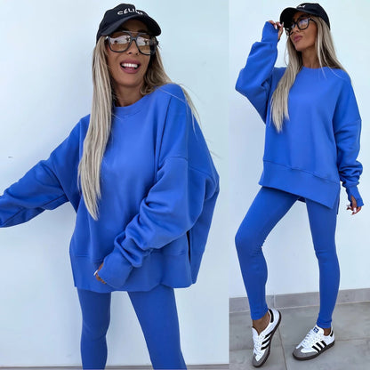 Oversized Sweatshirt and Leggings Two Piece Set