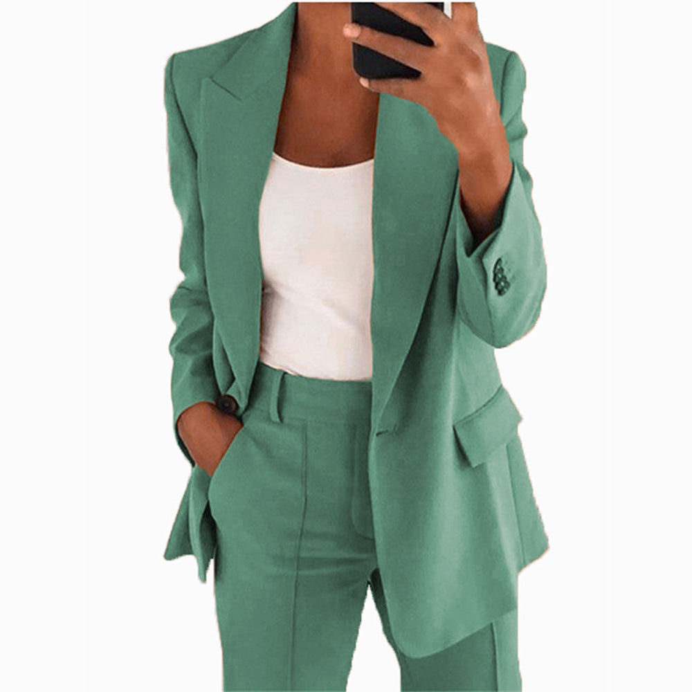Women's 2 Piece Blazer Pants Set Business Casual Workwear