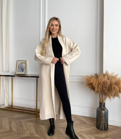 Women's Long Cardigan Open Front Oversized Sweater Coat